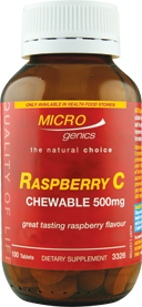 Raspberry C Chewable 500mg | Australian Vitamins