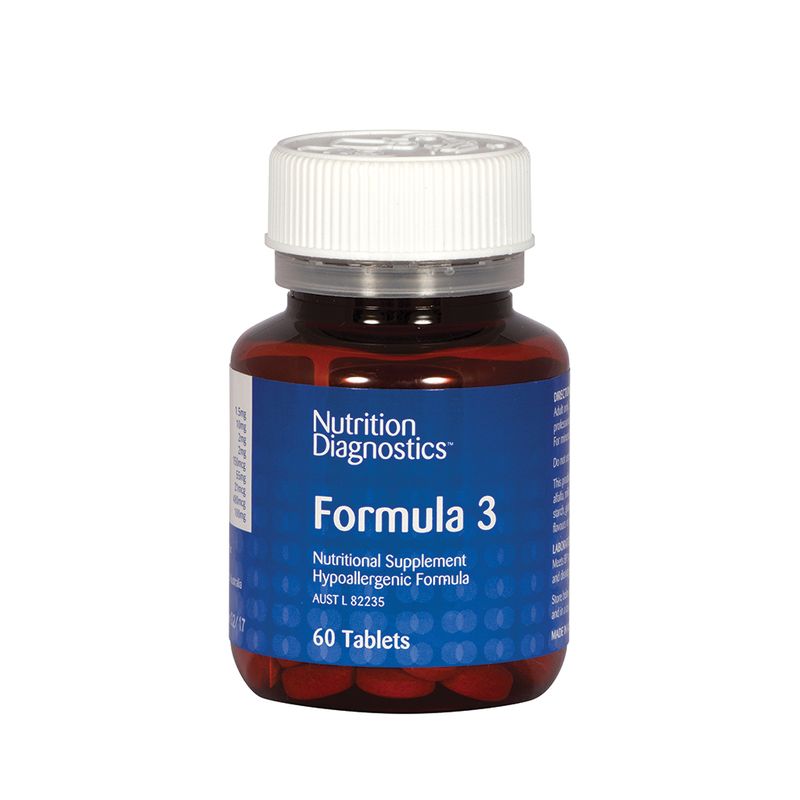 Nutrition Diagnostics Formula 3 60 Tablets Australian Vitamins