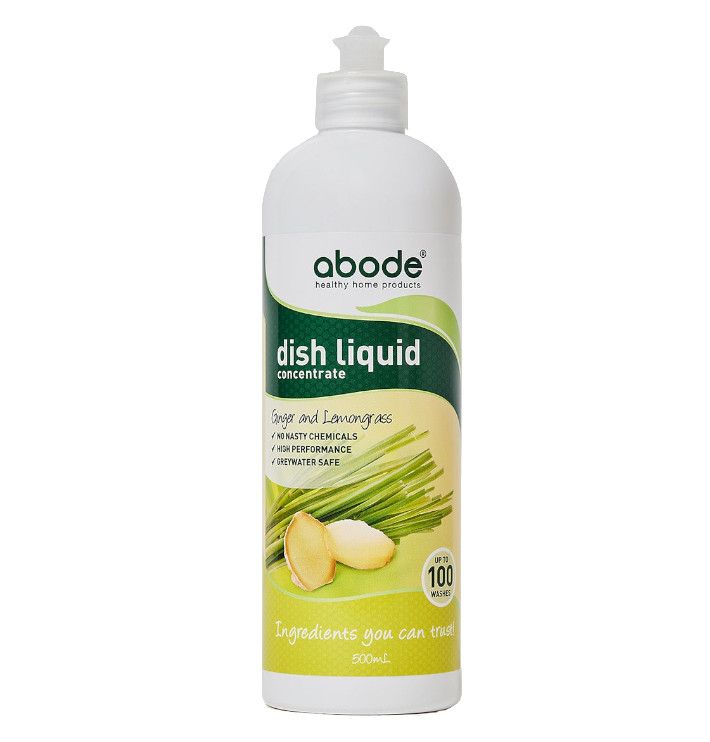 Abode Dish Liquid Concentrate Ginger And Lemongrass 500ml Australian
